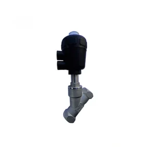 Válvula Angular Inox 304 Atuador em Plástico